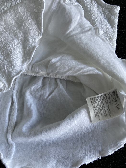 Sukienka koronka H&M rozmiar 92, kolor biały