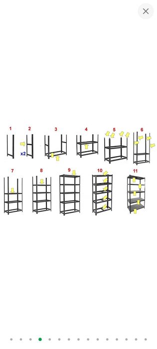 Стеллаж металлический оцинкованный " 1800х700х300 мм, 5 полок