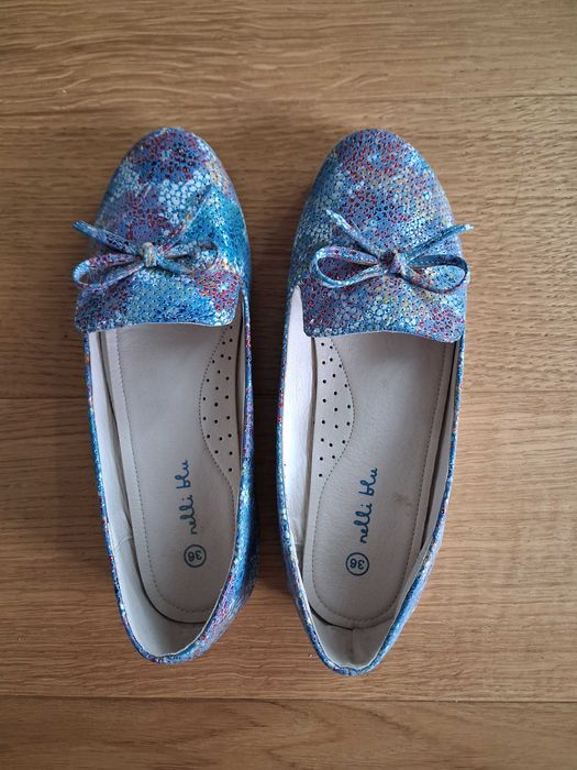 Baleriny dziewczęce Nelli blue, rozm.36