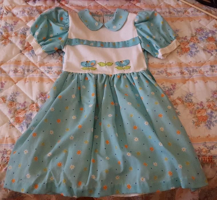 vestido para menina de 10 anos - cerimonia - azul / verde