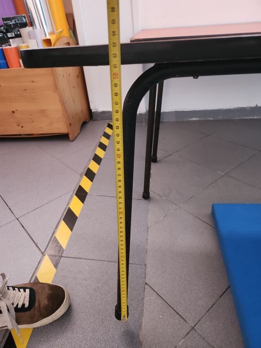 Mesa retangular laranja