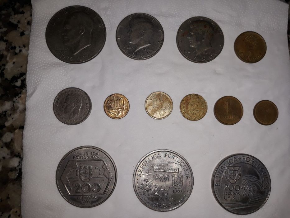 Moedas várias antigas