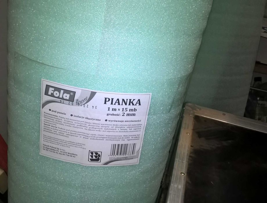 Pianka pod panele 2mm - ok. 30m2 ( więcej.. )