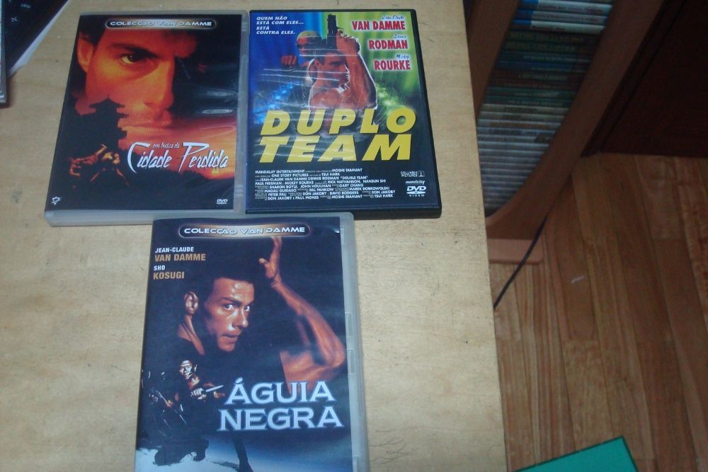 lote de 17 filmes van damme ,replica,cyborg