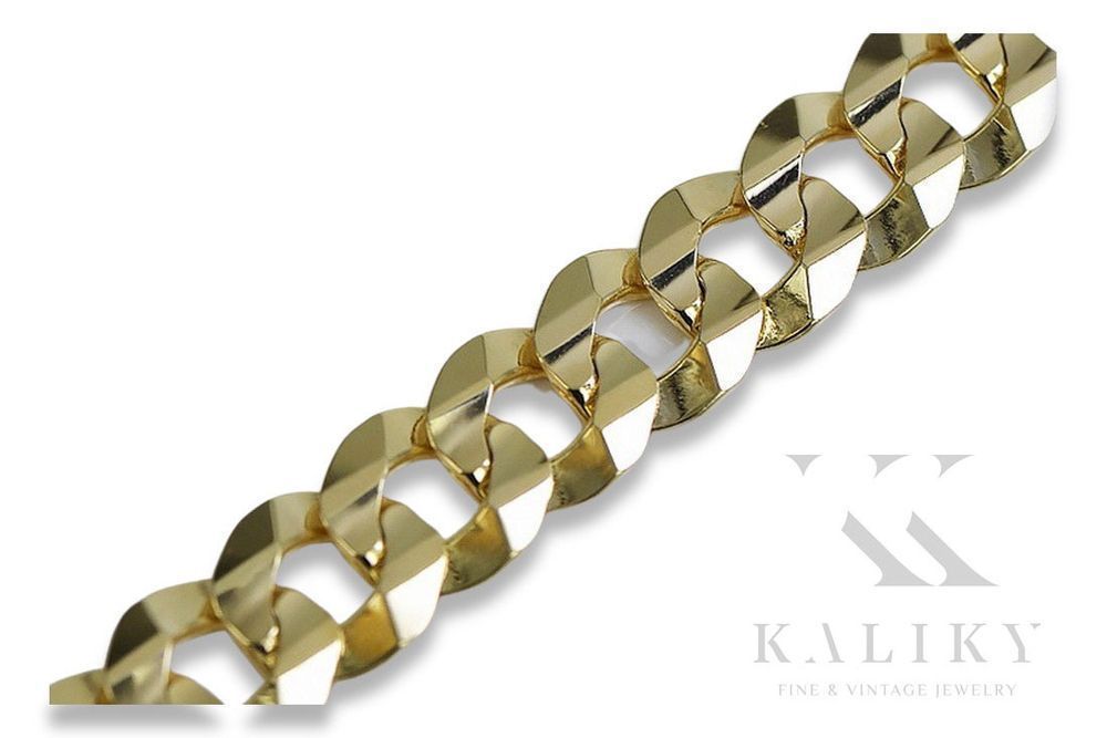 Złoty łańcuszek 14k 585 włoski Pancerka Excellent diament cc099y 6,5mm