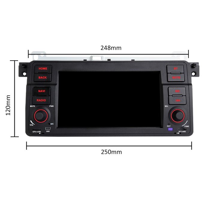 Rádio BMW Série 3 E46 7" 4/64GB CarPlay Android Auto GPS Bluetooth