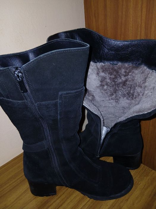 Женские сапожки р38 натуральная  замша