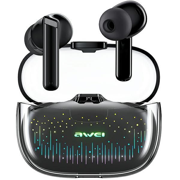 AWEI słuchawki Bluetooth 5.3 T52 Pro2TWS + stacja dokująca czarny/black
