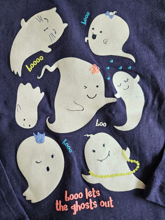 Bluzka na długi rękaw r. 110 halloween