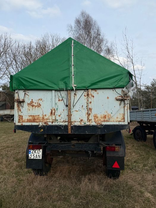 Przyczepa rolnicza 8 ton oś skrętna