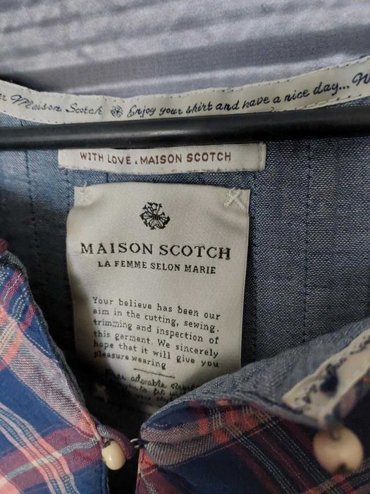 Maison Scotch Extra bluzka, koszula modna krata r.2 /M bawełna