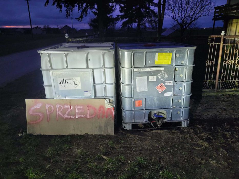 Mauzer 1000l  2 płaszczowy zbiornik blaszany