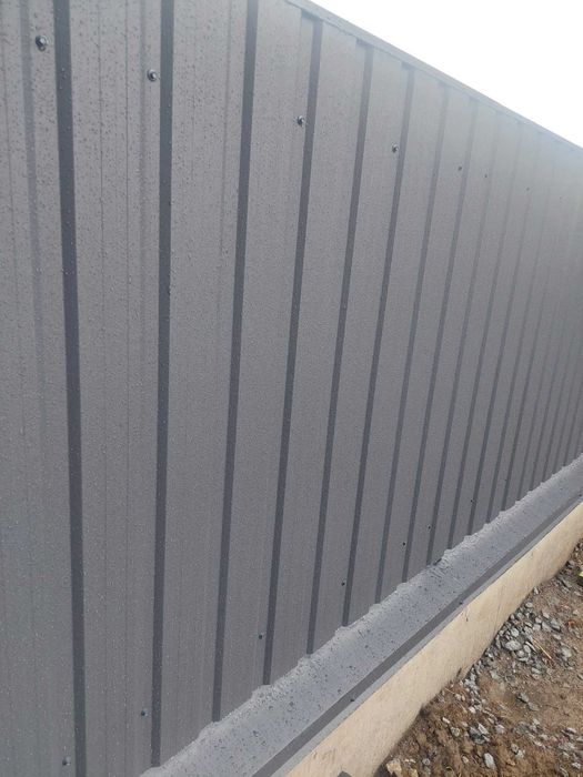 ЗНИЖКА Профнастил графіт, профіль забора уценка, огорожа, профлист