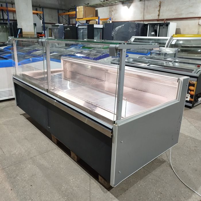 HiT LiNE Витрина Холод Универс МИССУРИ -5+5 НЕРЖ. 2.5 метр. Гидролифты