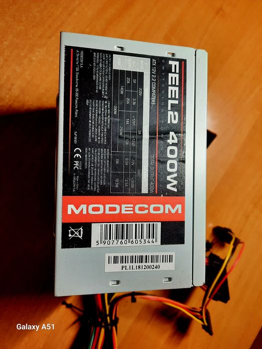 Zasilacz Modecom Fell 2 400W, stan idealny, prawie nowy.