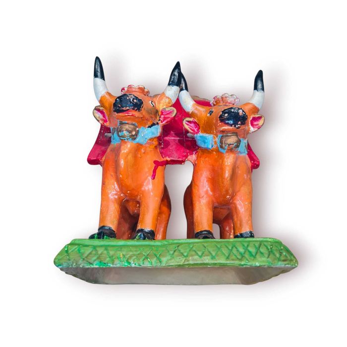 Par Bois c/ Canga Decorativa – Assinado Julia Cota – 20 cm