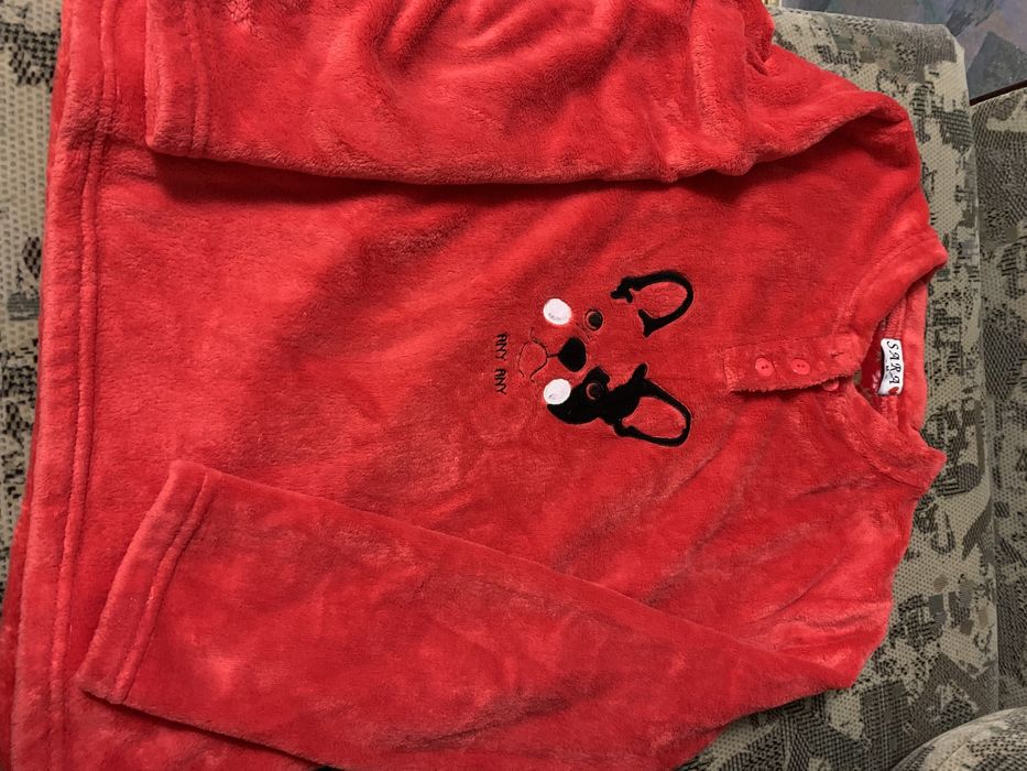 Домашний теплый велюровый костюм