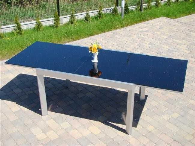 rozkładany stabilny szklany stół od 130 do 230cm 90/75 cm waga 60kg