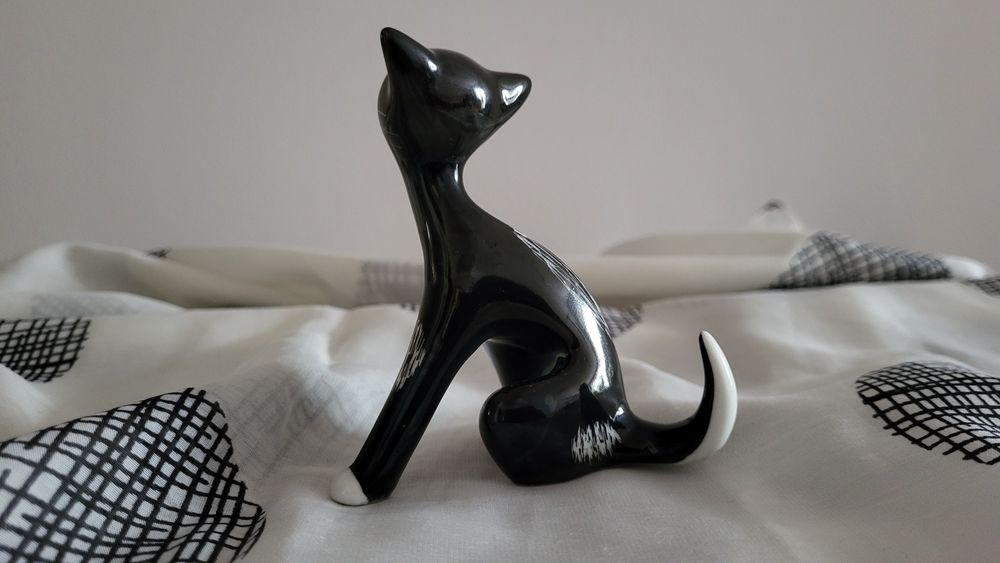 Figurka porcelanowa Kot Bogucice Ćmielów