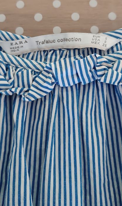 Blusa bordada de riscas azuis T.S/M