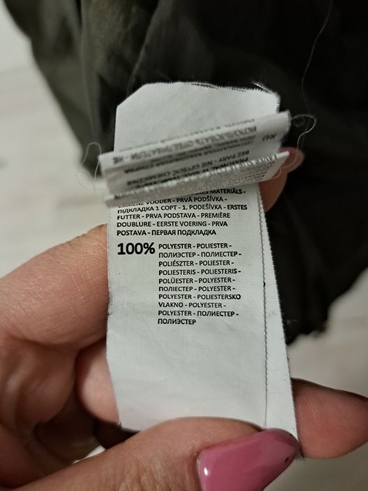 Płaszcz krótki parka khaki Sinsay L 40