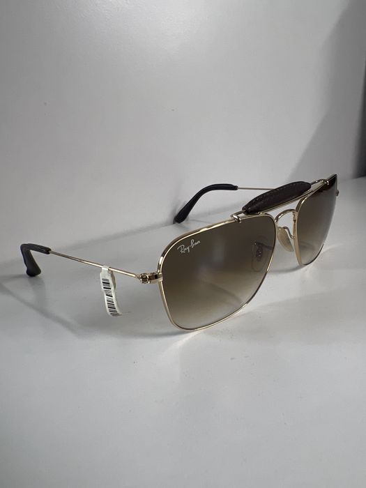 Okulary Ray-Ban Caravan Leather Brown Gradient RB 3415Q