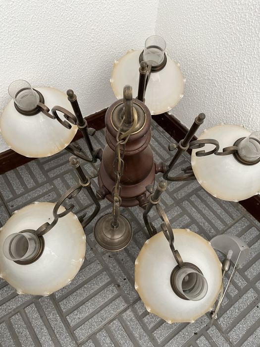 Conjunto de candeeiros de teto