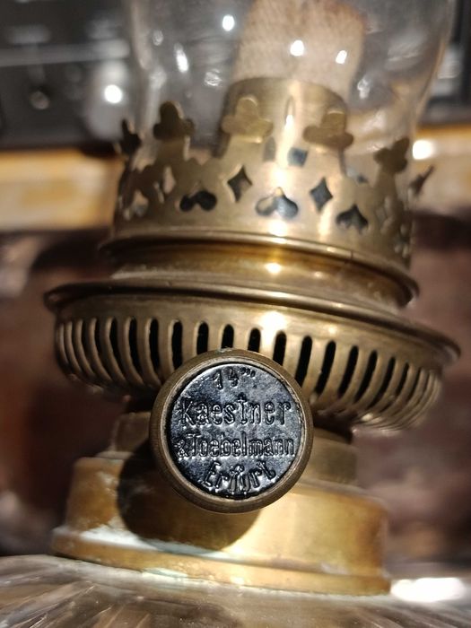 Candeeiro a Petróleo 54 cm Cobre e Latão Anos 20