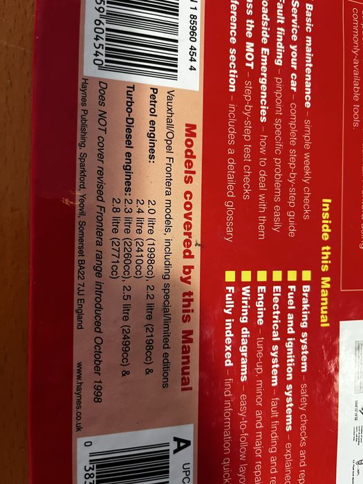 Haynes - Opel Frontera