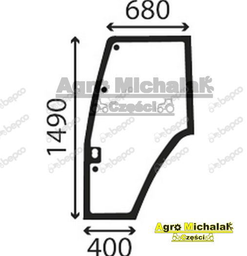 Szyba drzwi lewe Fiat , FORD G190, G210, G240, M100, M115, M160