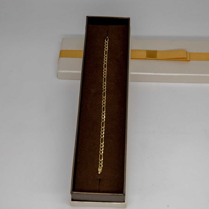 Złota bransoletka 585 3,75gram 20,5cm Figaro Nowa PEŁNA WYSYŁKA GRATIS