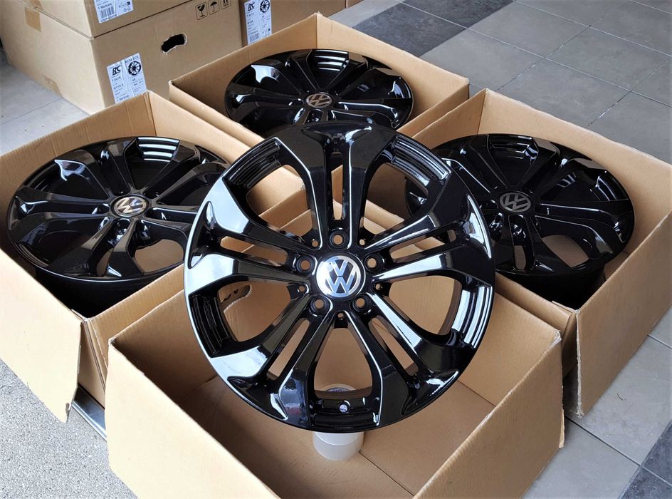 Alufelgi 17 5x112 VW Passat Touran Jetta Caddy T-Roc Arteon Golf Czarne ! 895#
