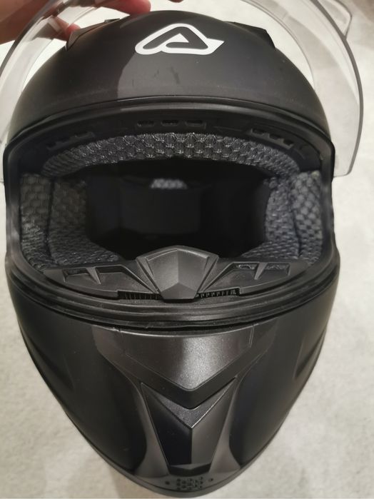 Capacete Integral Acerbis Preto Mate com Intercomunicador - Como Novo