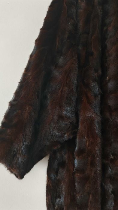 Шуба норка довга з натурального хутра норкова