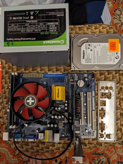 Комплект для Пк AMD 4 ядра + 8 Gb + video+ блок питания+320гб