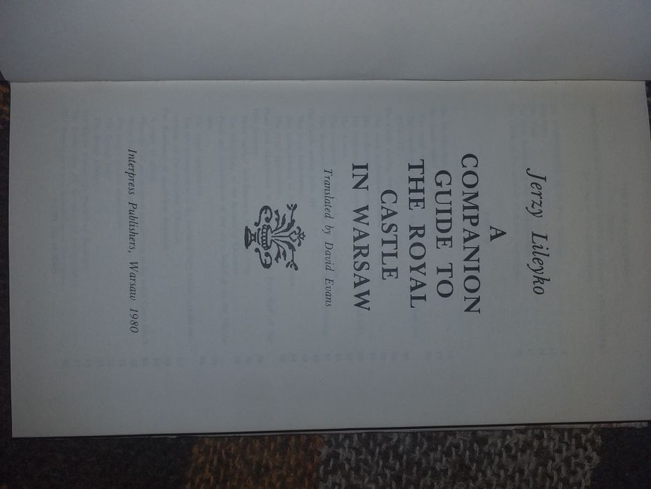 J.Lileyko Zamek Warszawski - Przewodnik jęz. ang. i ros. Interpress 80