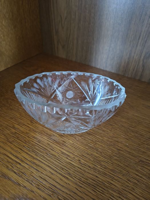 Miseczka kryształowa w stylu vintage - „łódka”