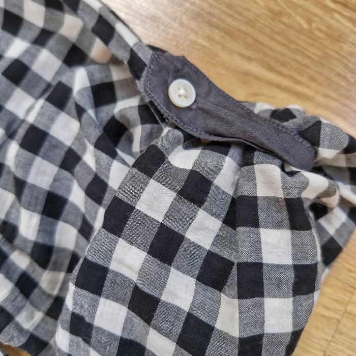 koszula slim fit w czarno-białą kratę + kosmetyk GRATIS