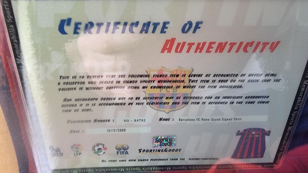 Camisola do fc barcelona  do famoso  triplete. Assinada  por todos .