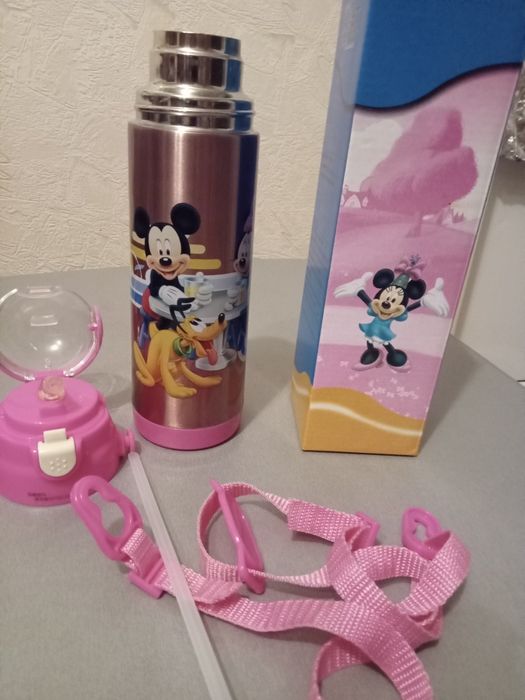 Детский термос с трубочкой