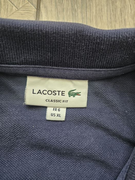Чоловіча футболка-поло Lacoste Classic Fit — Темно-синя/  XL /Оригінал