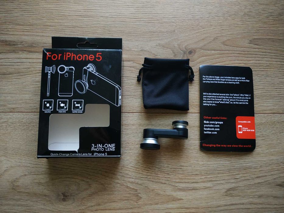 фото лінза 3іn1 для фотографування на iPhоne 5 5s sе Mаcro фотолинза