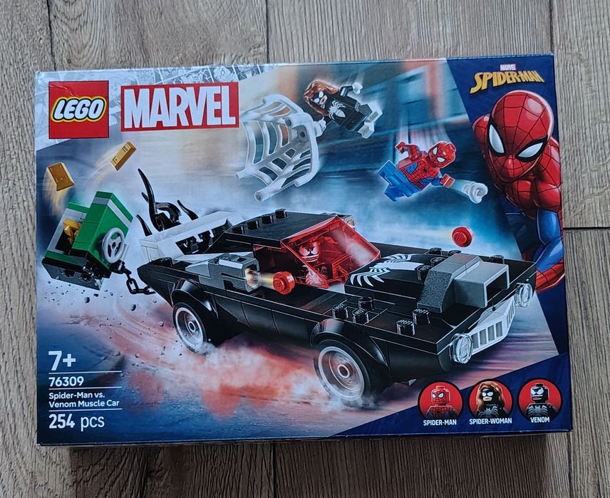 Klocki LEGO Marvel 76309 Spider-Man Kontra Muscle Car Venom 254el nowe