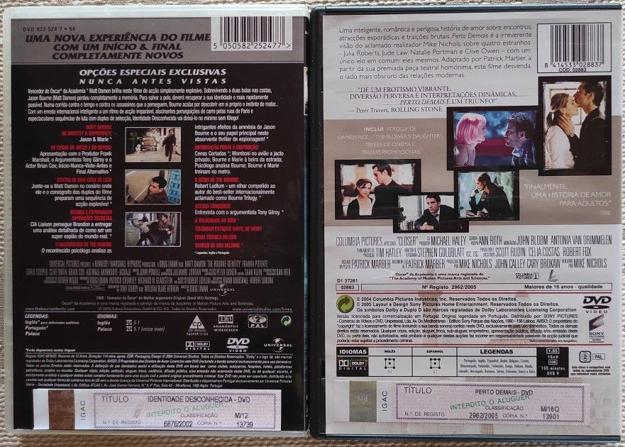 Conjunto 5 Filmes em DVD