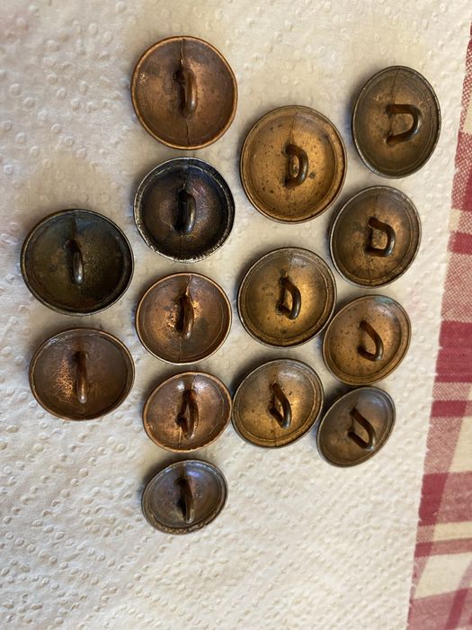 Guziki PKP kolejarza.