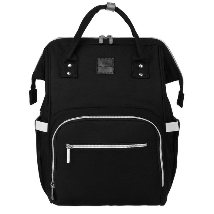 plecak miejski dla mamy z uchwytami na wózek czarny - peterson