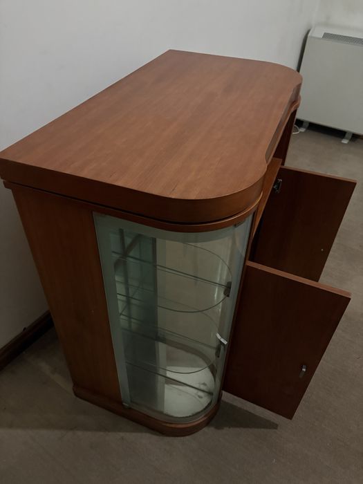 Movel tv vidro madeira