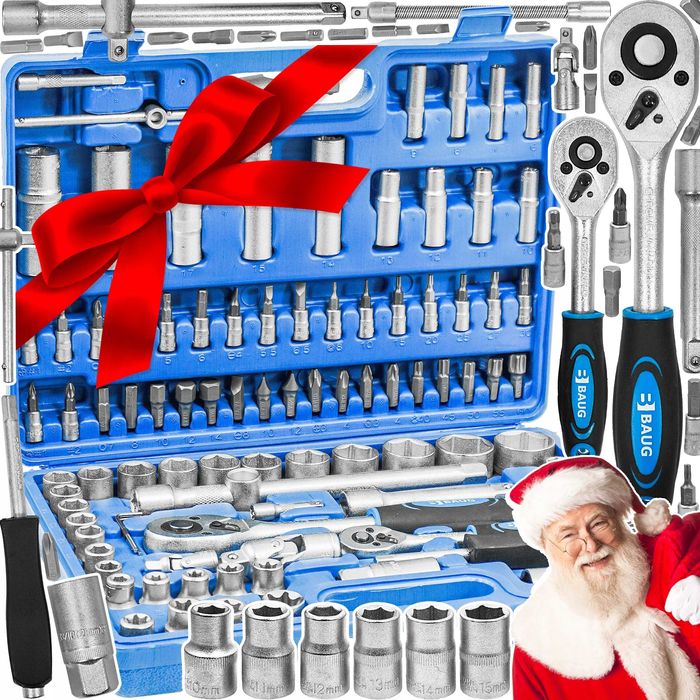 ZESTAW KLUCZY Nasadowych Klucze Nasadowe 1/4" 1/2" 108 Sztuk BAUG HIT