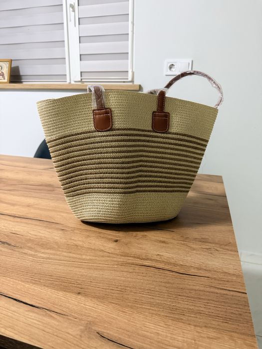 Пляжна сумка беж