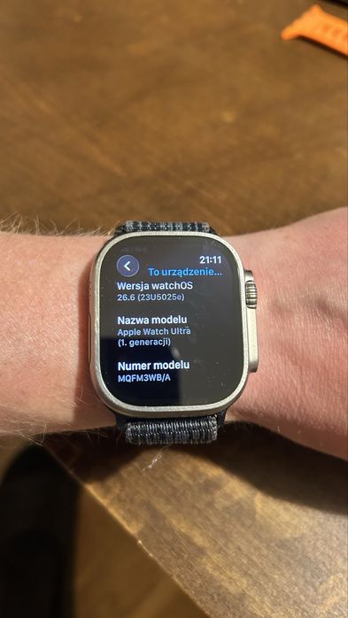 Apple Watch Ultra plus extra paski i ladowarka